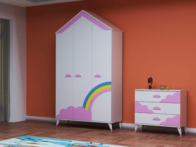 Alvin Pembe Bebek Odası Takımı